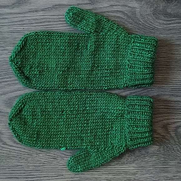 Hand Knit Alpaca Silk Mittens - Picture 4 of 9